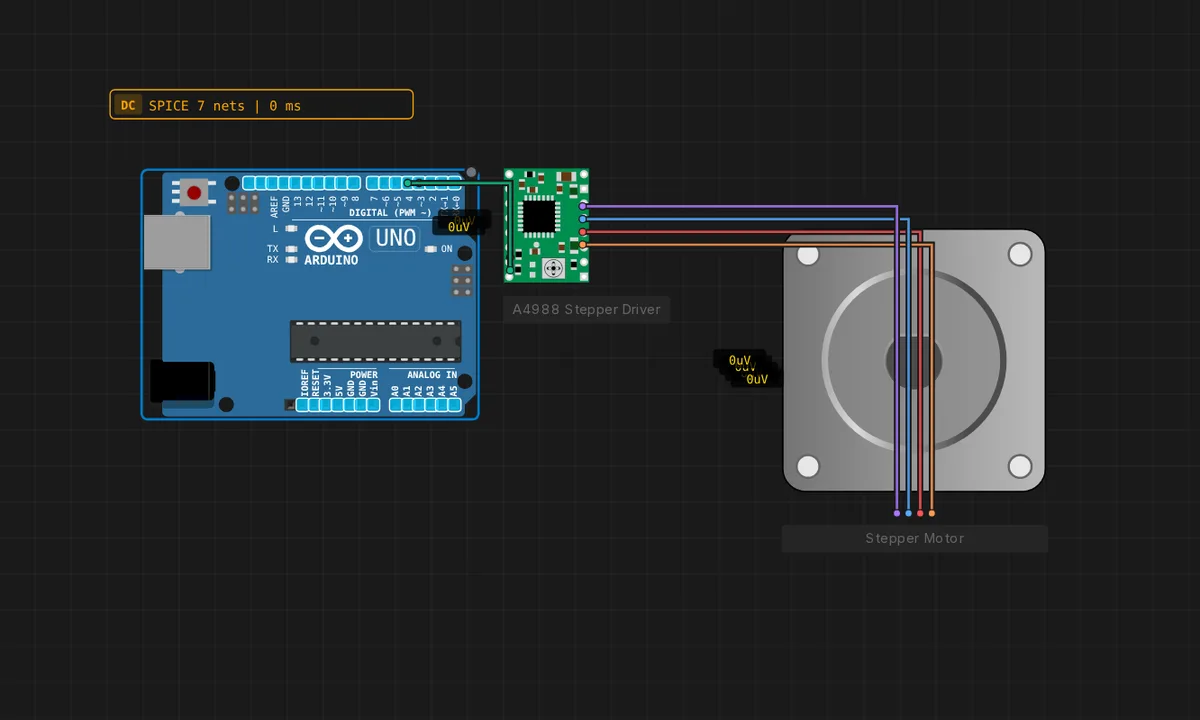 Arduino Uno: Stepper + A4988